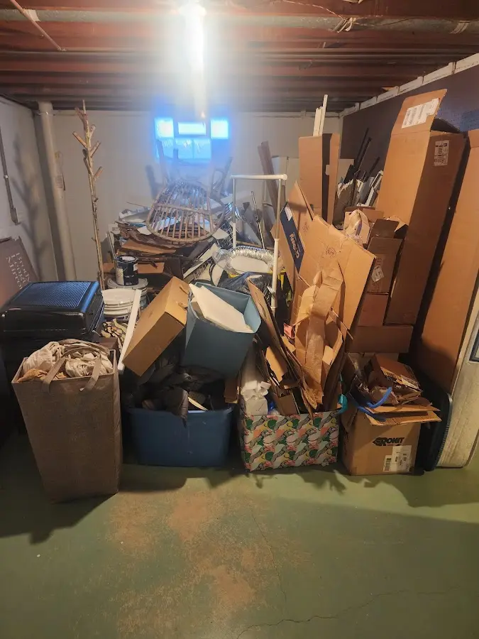 Roll-off dumpster container at job site for 20 Yard Dumpster Rental in Barling